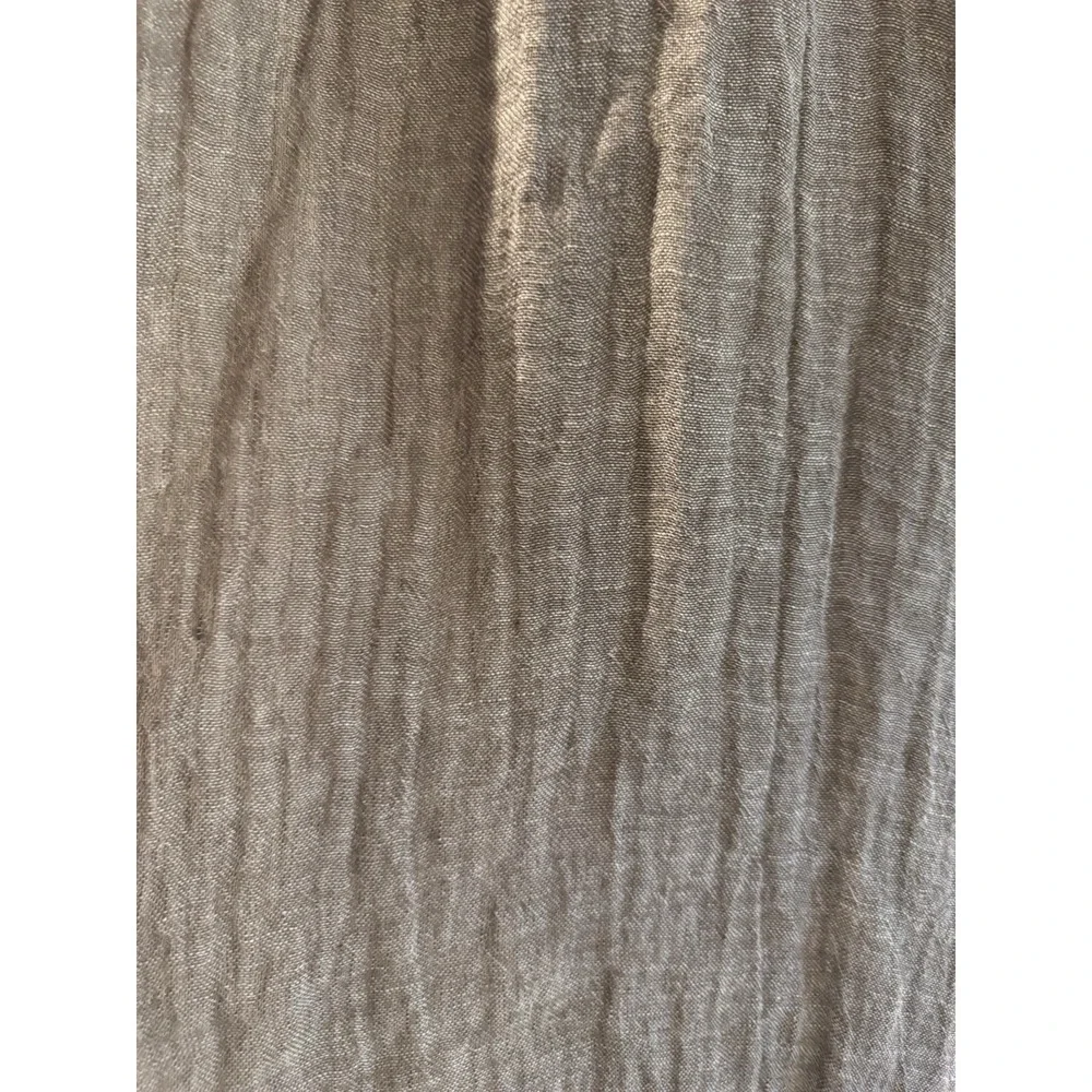 Eileen Fisher Organic Linen Gauze Tunic Tank Top Brown Gray Sleeveless Medium - Picture 2 of 8